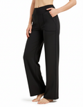 Tall Women's Wide Leg Yoga Pants with Front Pockets