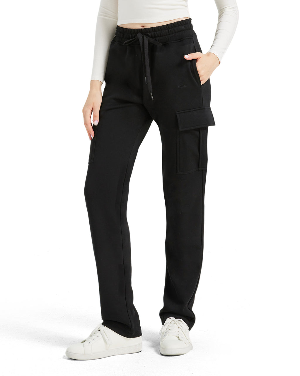 Tall Women's Straight Leg Cargo Sweatpants