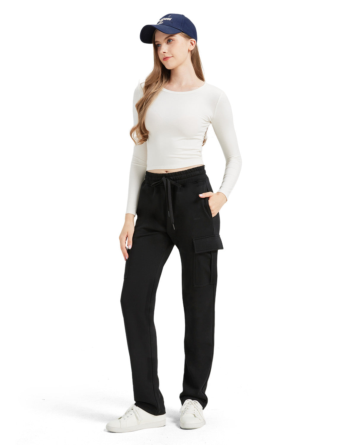 Tall Women's Straight Leg Cargo Sweatpants