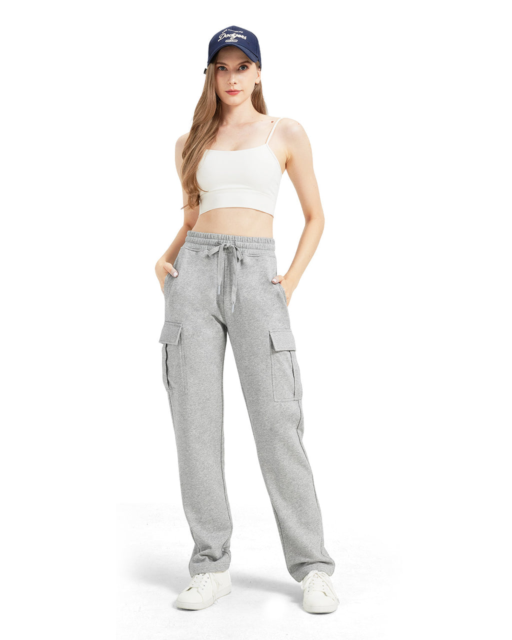 Tall Women's Straight Leg Cargo Sweatpants