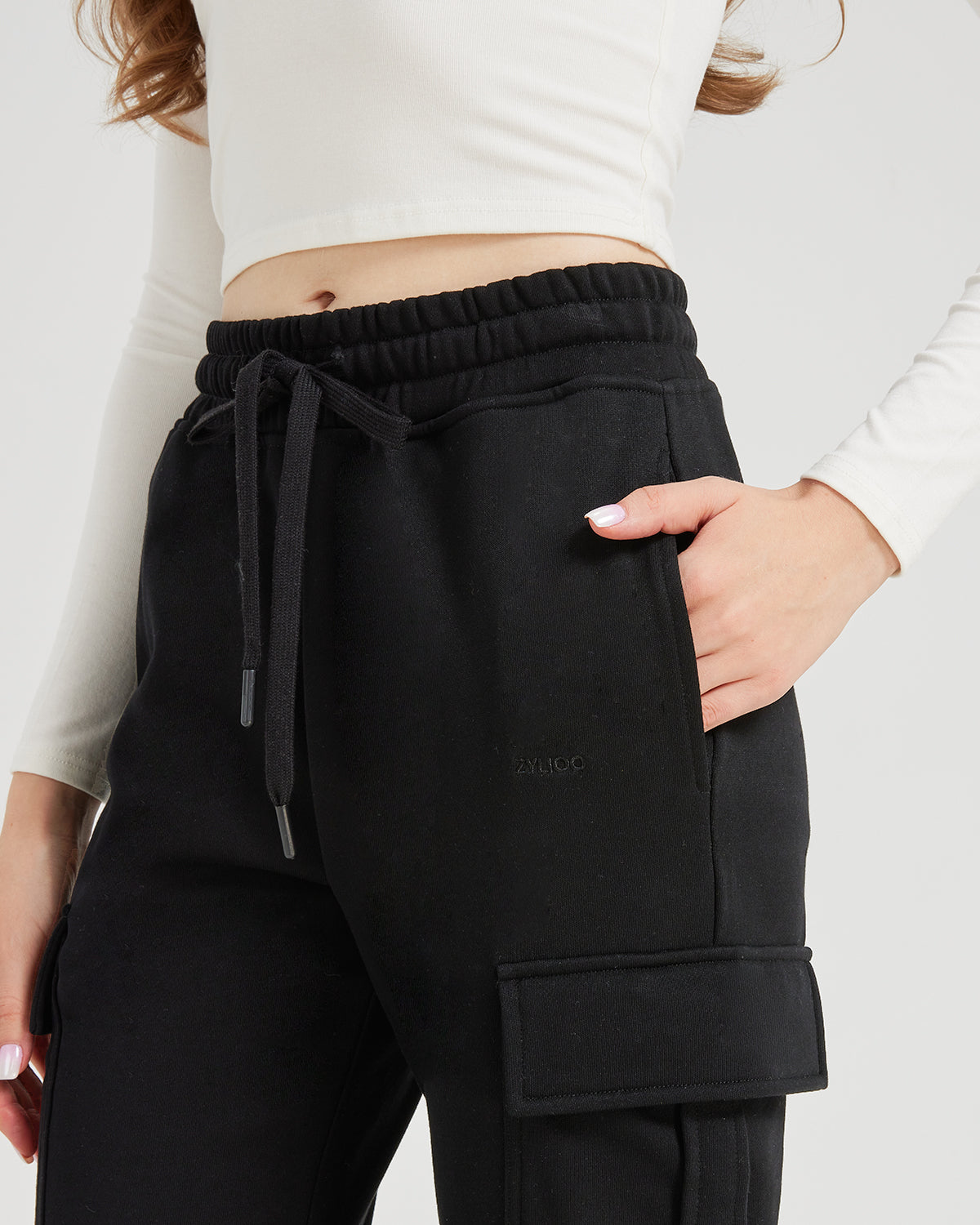 Tall Women's Straight Leg Cargo Sweatpants