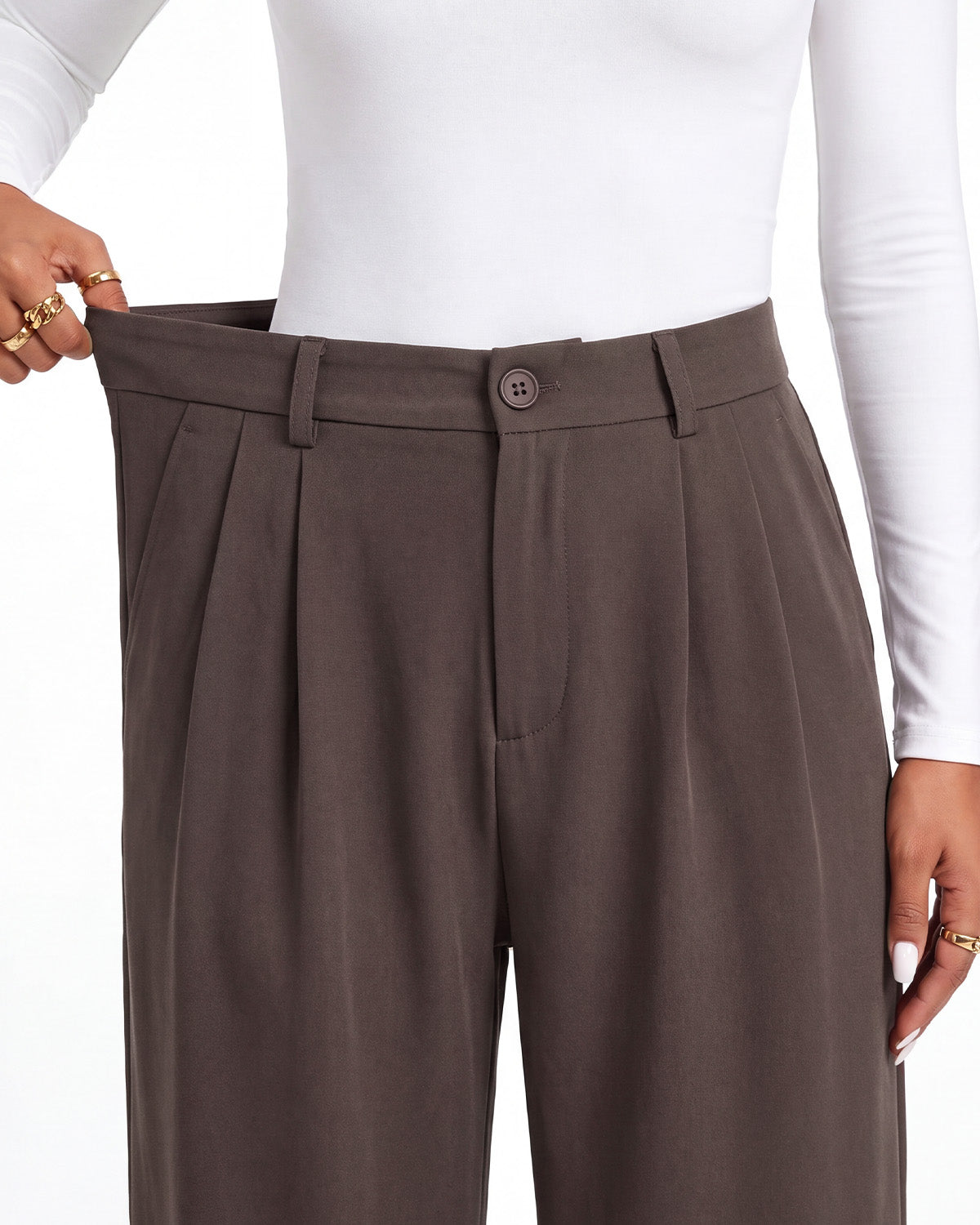 Zylioo Tall Women’s Wide Leg Dress Pants with Pockets