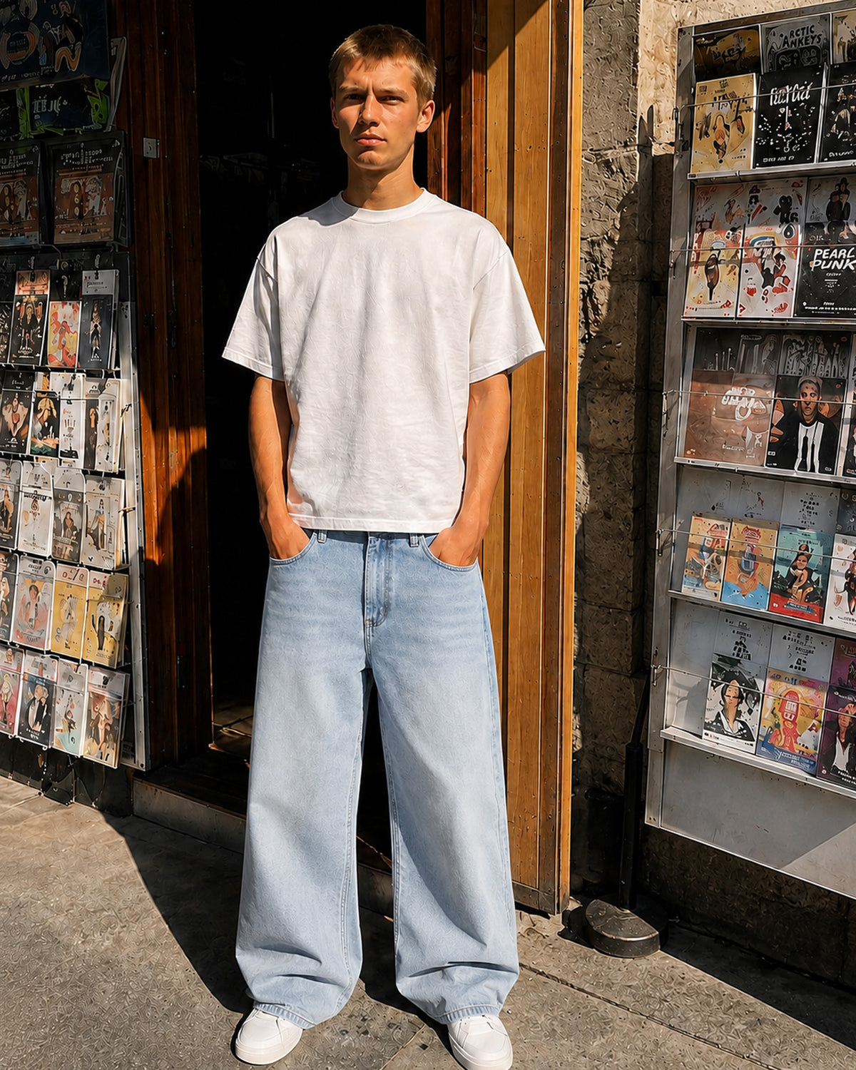 Tall Men's Baggy Jeans 33/35 Inseam Loose Fit Denim