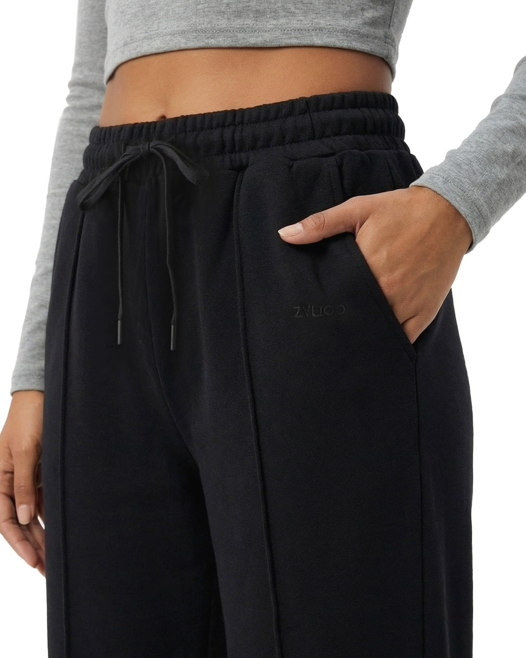 Tall Women's Wide Leg Sweatpants with Front Seam