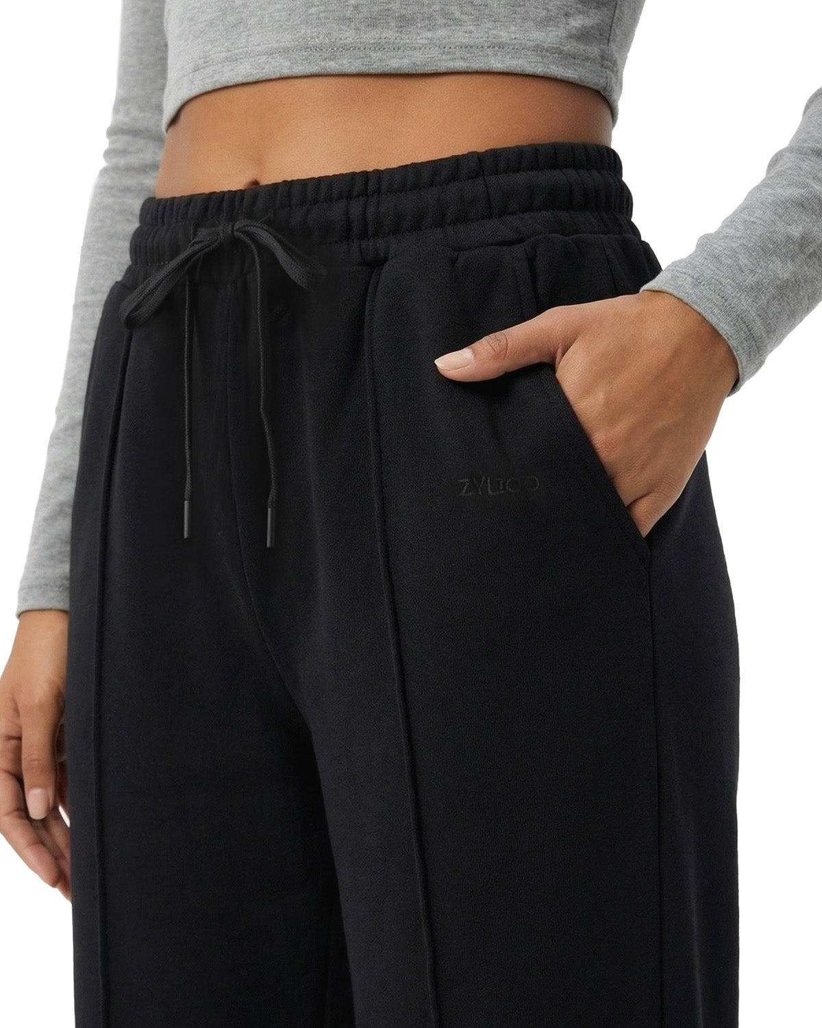Tall Women's Wide Leg Sweatpants with Front Seam