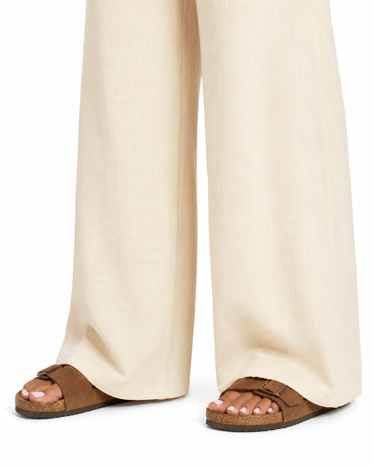 Women’s Tall Linen Wide Leg Pants with Pockets