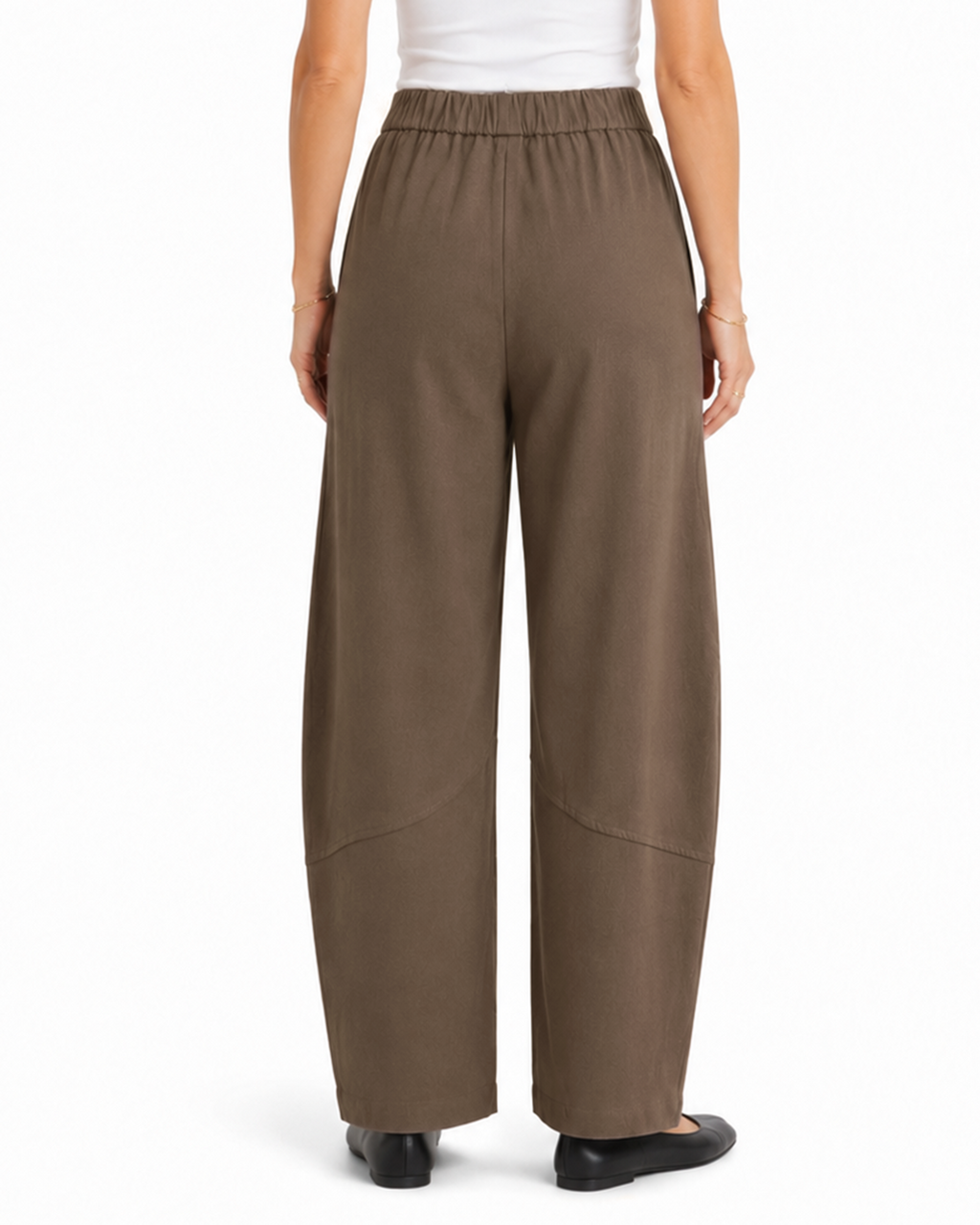 Tall Women's Cotton Stretch Barrel Leg Pants