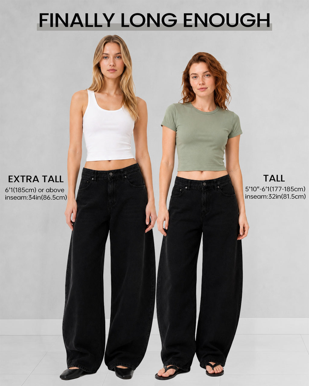 Tall Women's Barrel Leg Jeans 32/34 Inseam