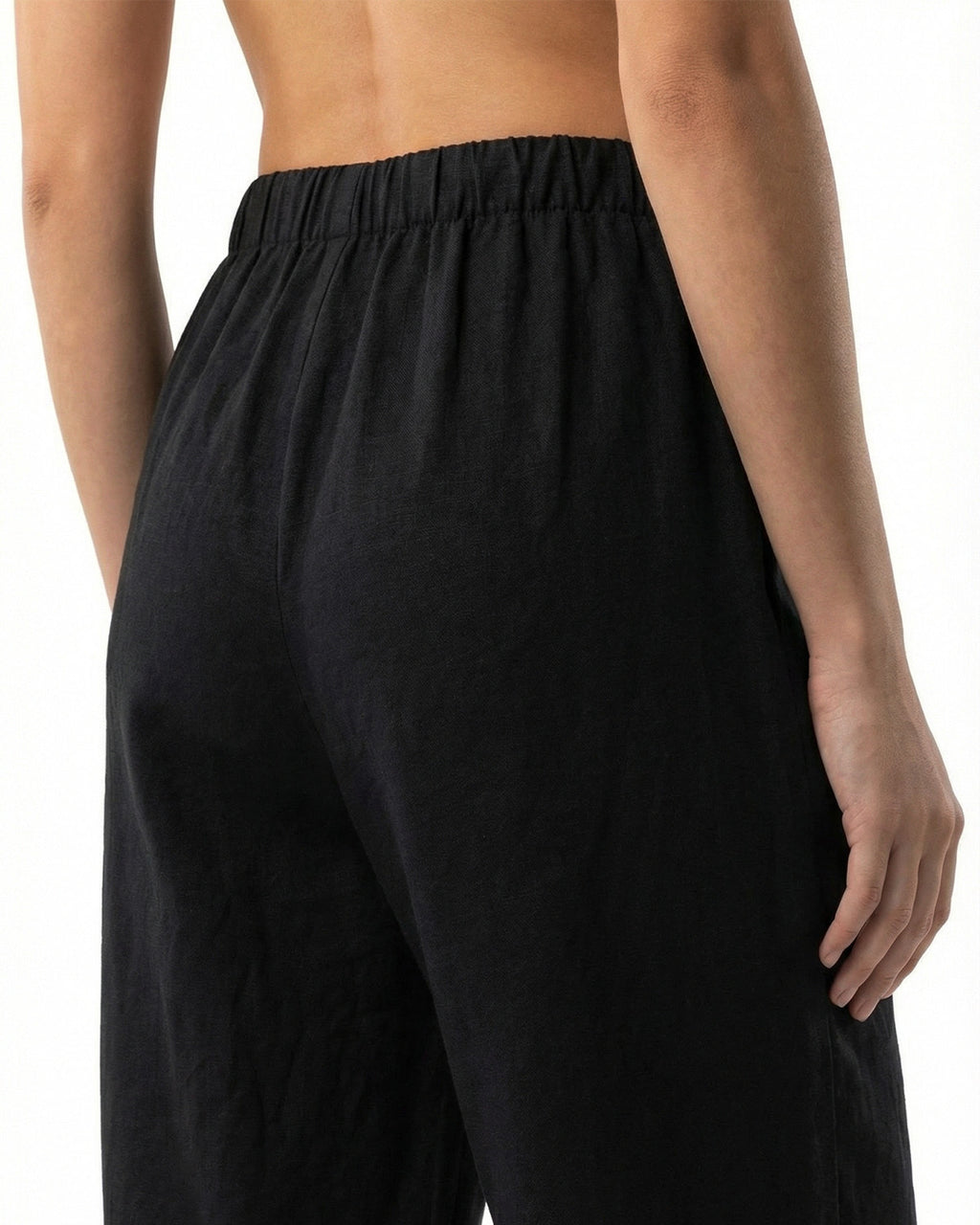 Tall Women's Drawstring Straight Leg Linen Pants