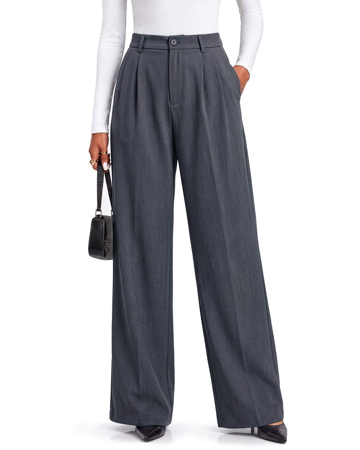 Zylioo Tall Women’s Wide Leg Dress Pants with Pockets