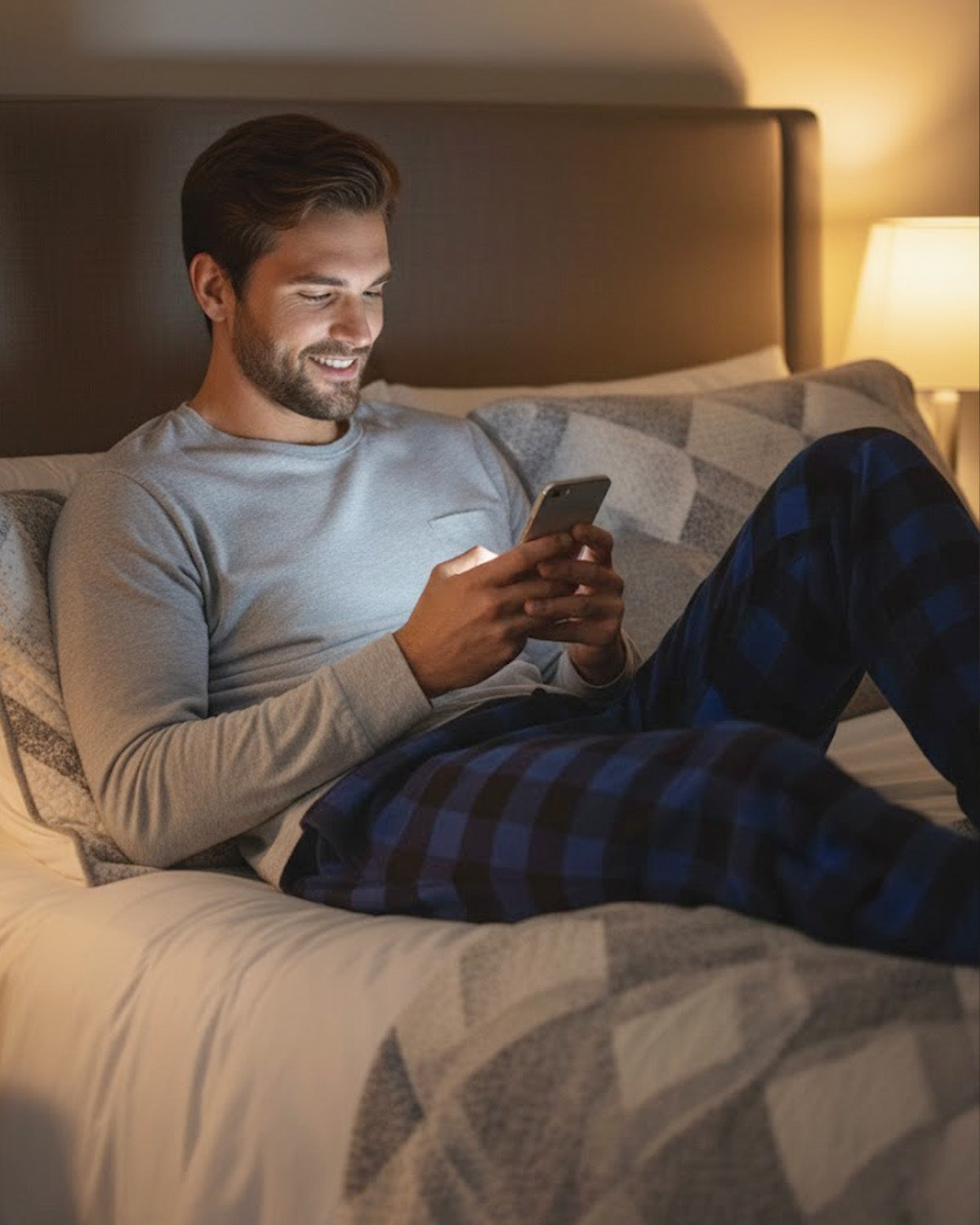 Tall Men's Pajama Pants with Pockets & Button Fly
