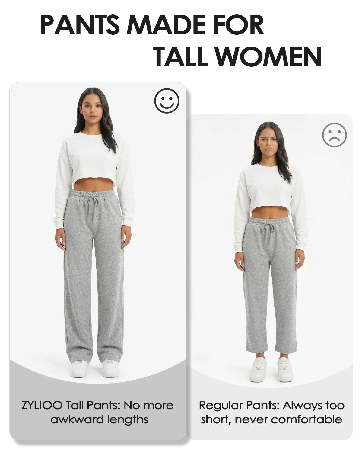 Tall Women's Wide Leg Sweatpants with Pockets