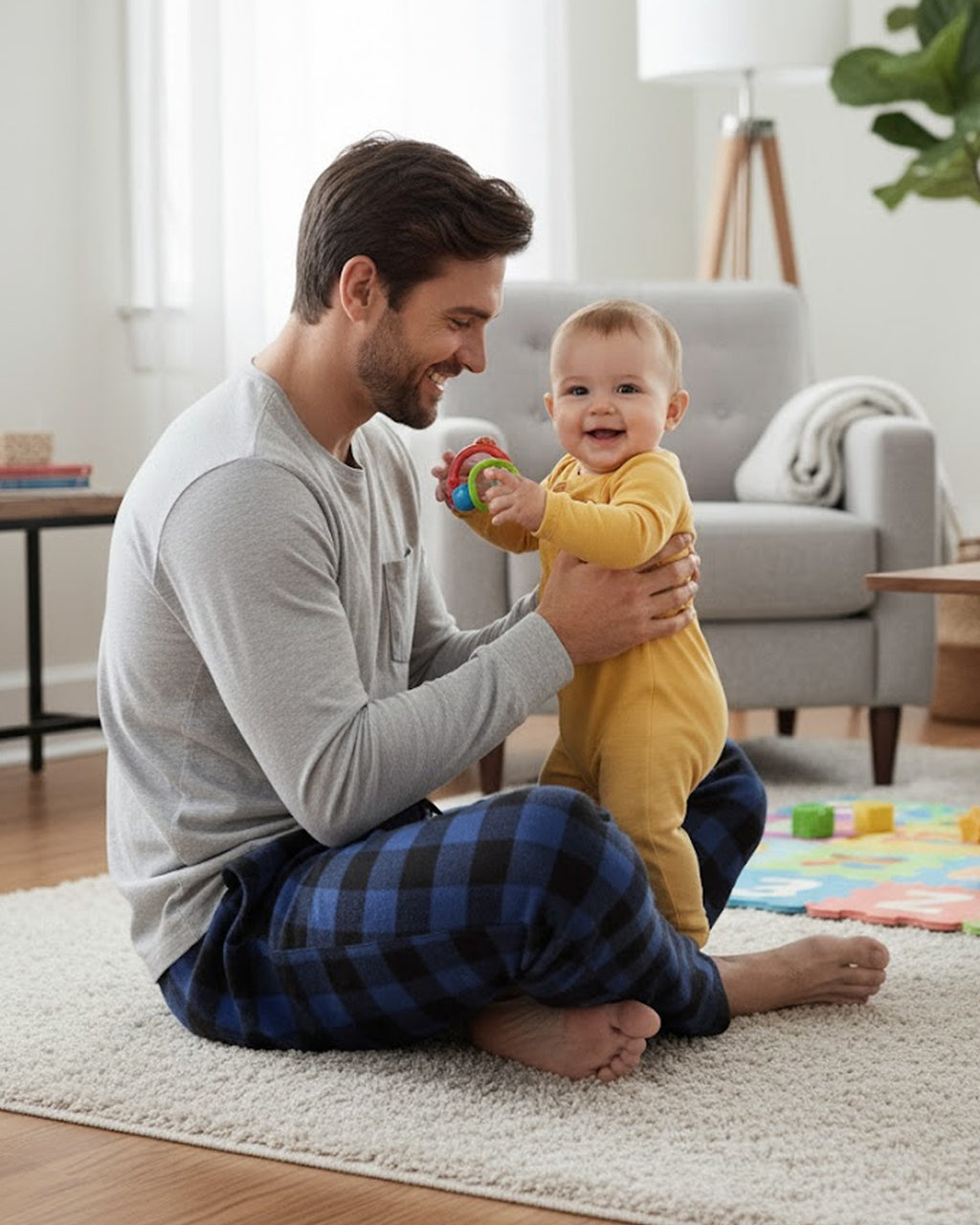 Tall Men's Pajama Pants with Pockets & Button Fly