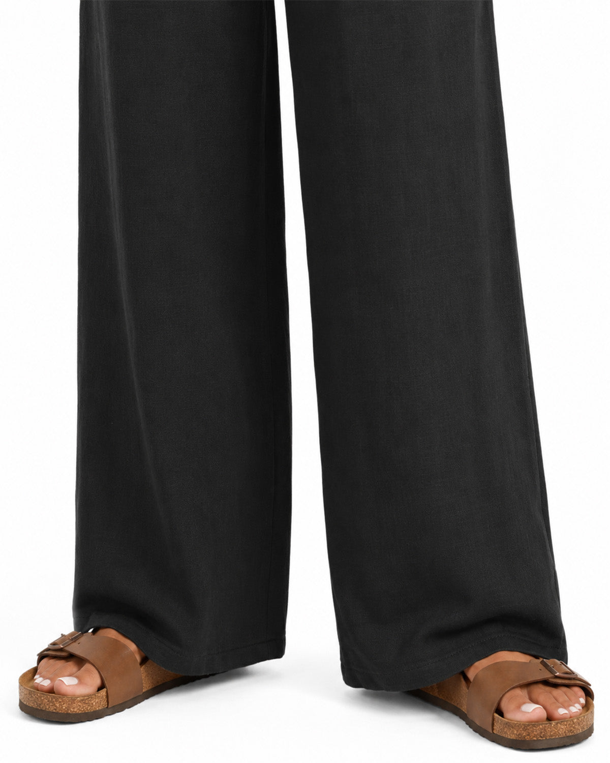 Women’s Tall Linen Wide Leg Pants with Pockets