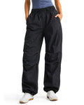 Tall Women's Baggy Parachute Pants with Adjustable Hem