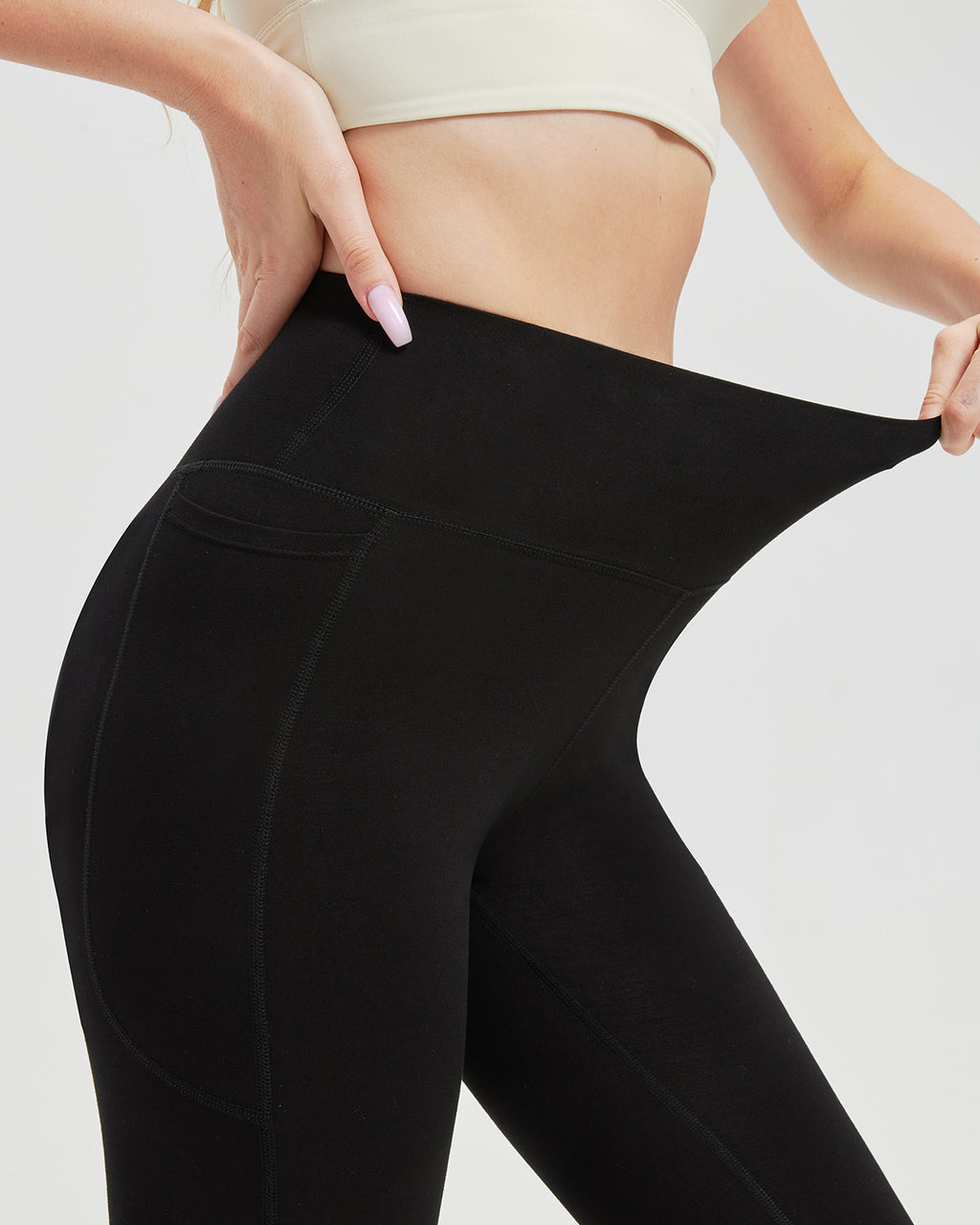 Tall Women's Cotton Leggings with Side Pockets