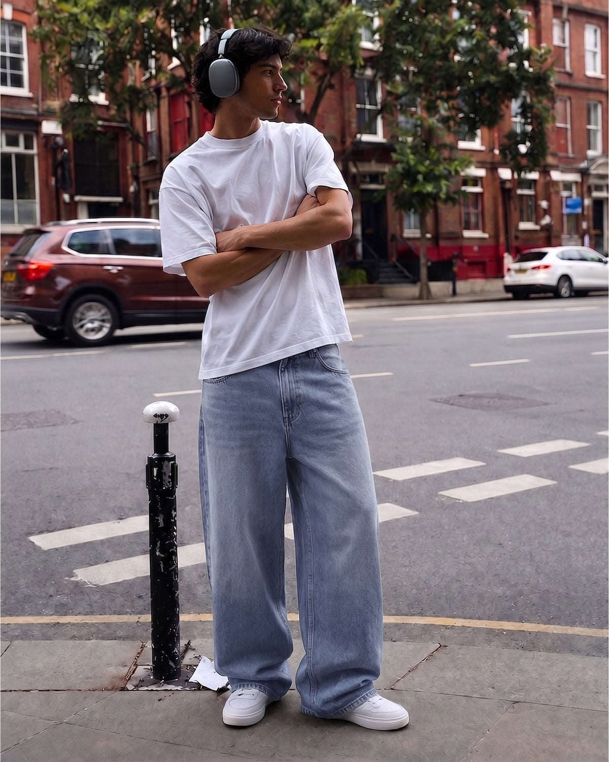 Tall Men's Baggy Jeans 33/35 Inseam Loose Fit Denim