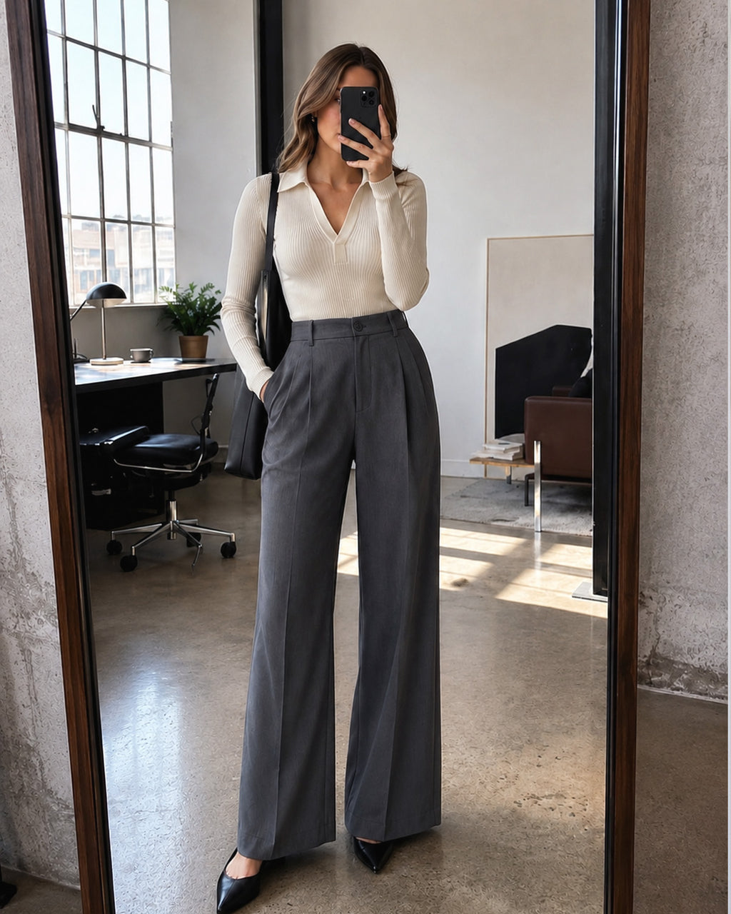 Zylioo Tall Women’s Wide Leg Dress Pants with Pockets