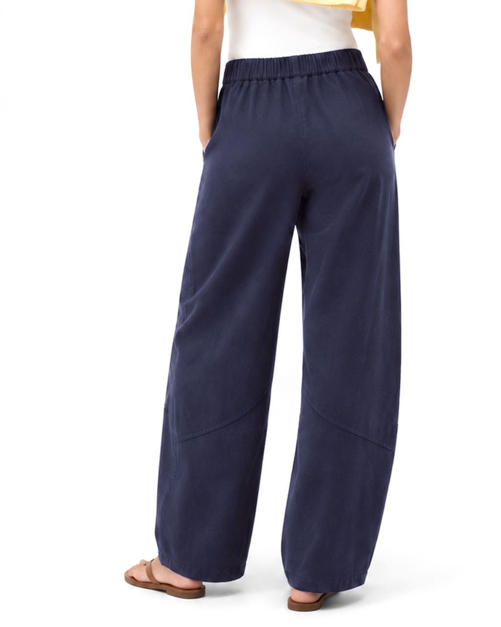 Tall Women's Cotton Stretch Barrel Leg Pants