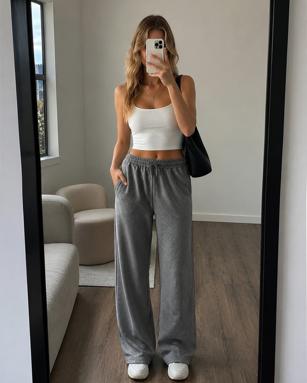 Tall Women's Wide Leg Sweatpants with Pockets
