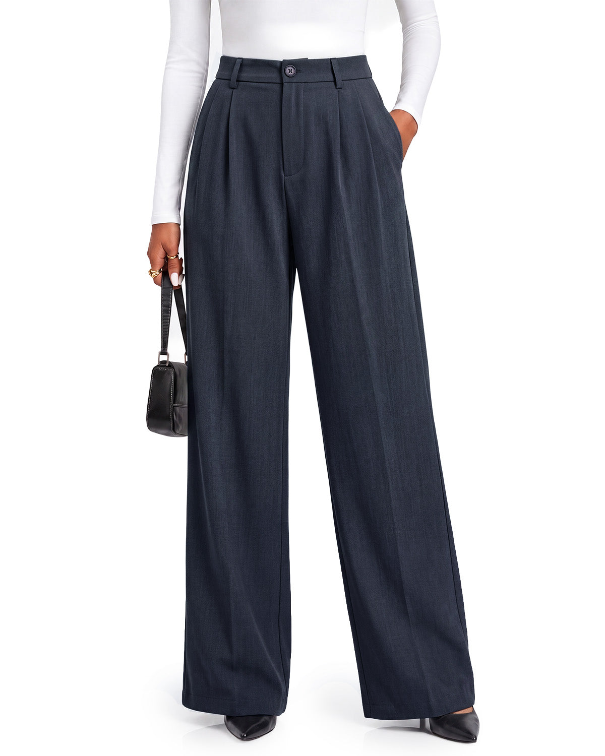 Zylioo Tall Women’s Wide Leg Dress Pants with Pockets