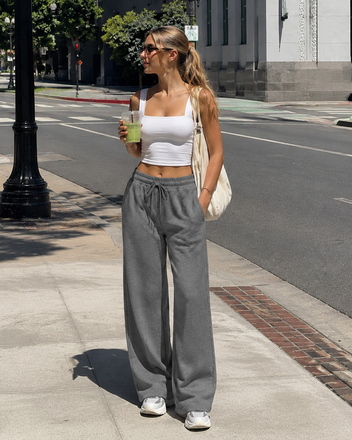 Tall Women's Wide Leg Sweatpants with Pockets
