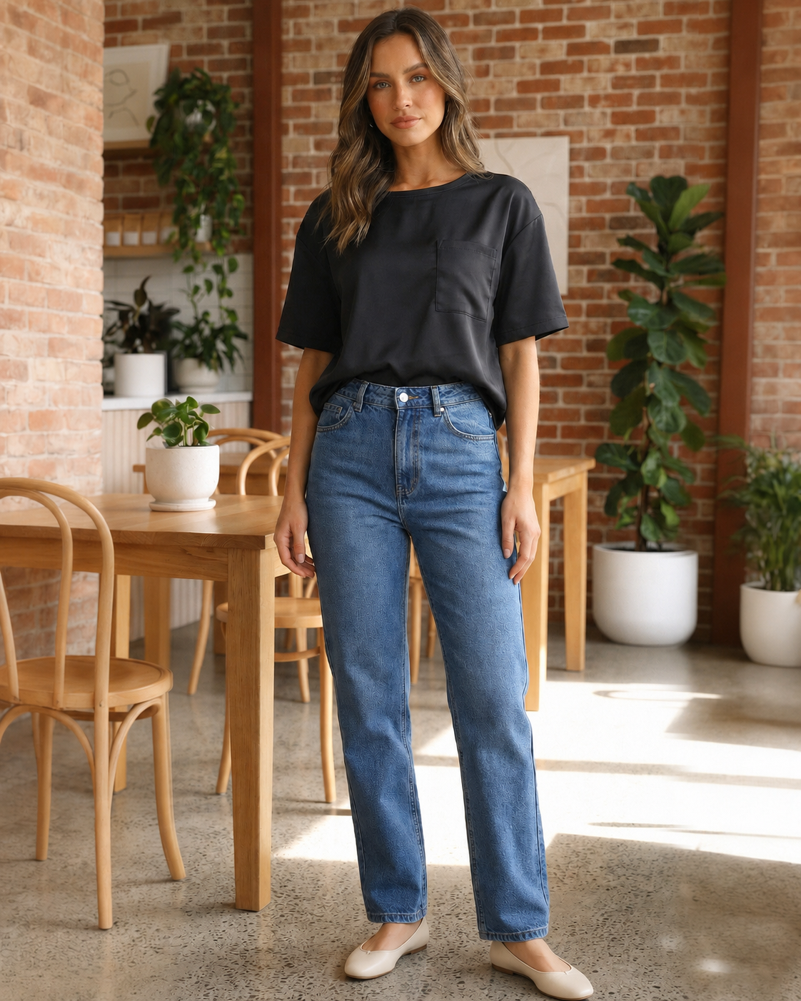 Tall Women's Satin Pajama Set with Short Sleeve Top & Long Pants