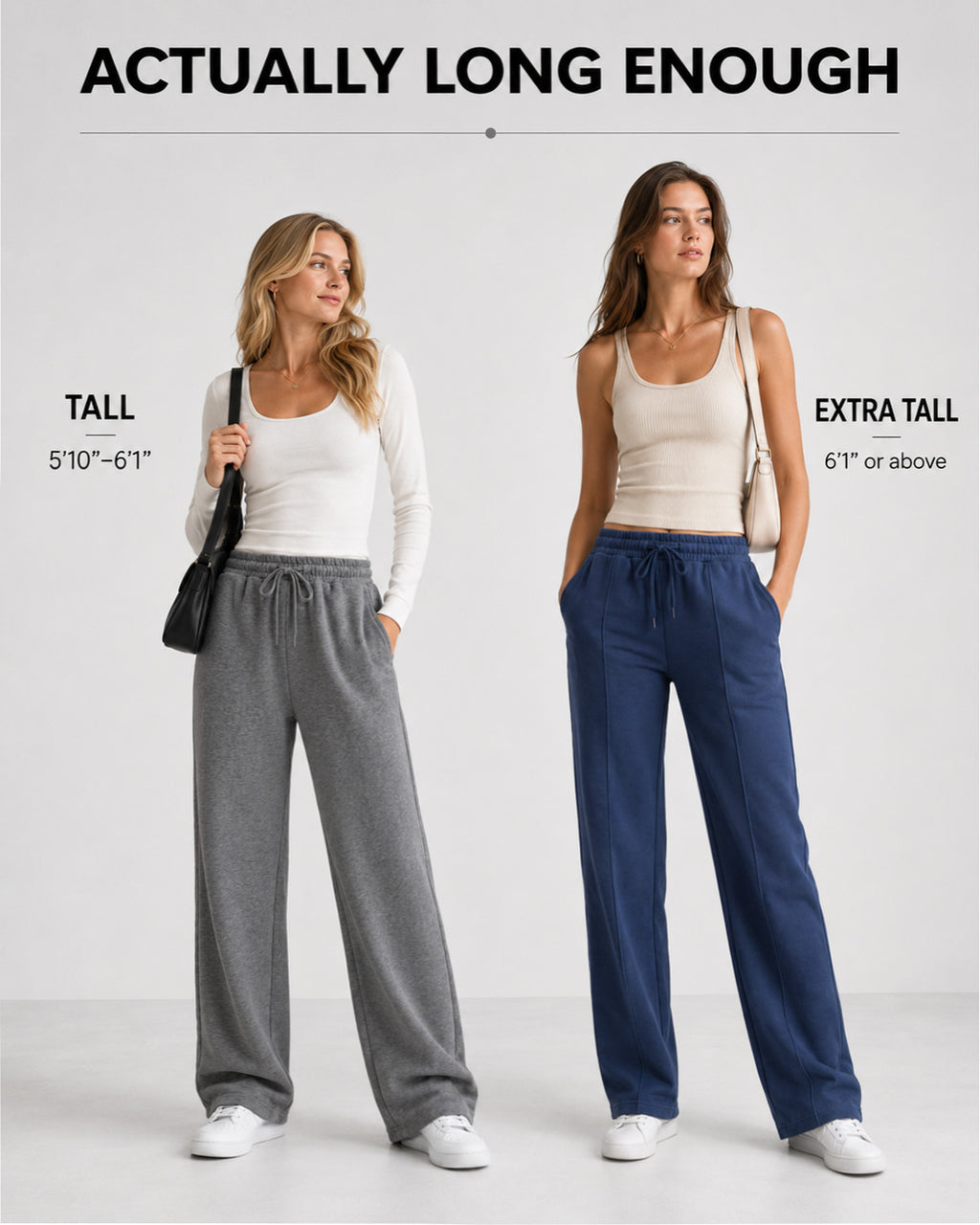 Tall Women's Wide Leg Sweatpants with Pockets