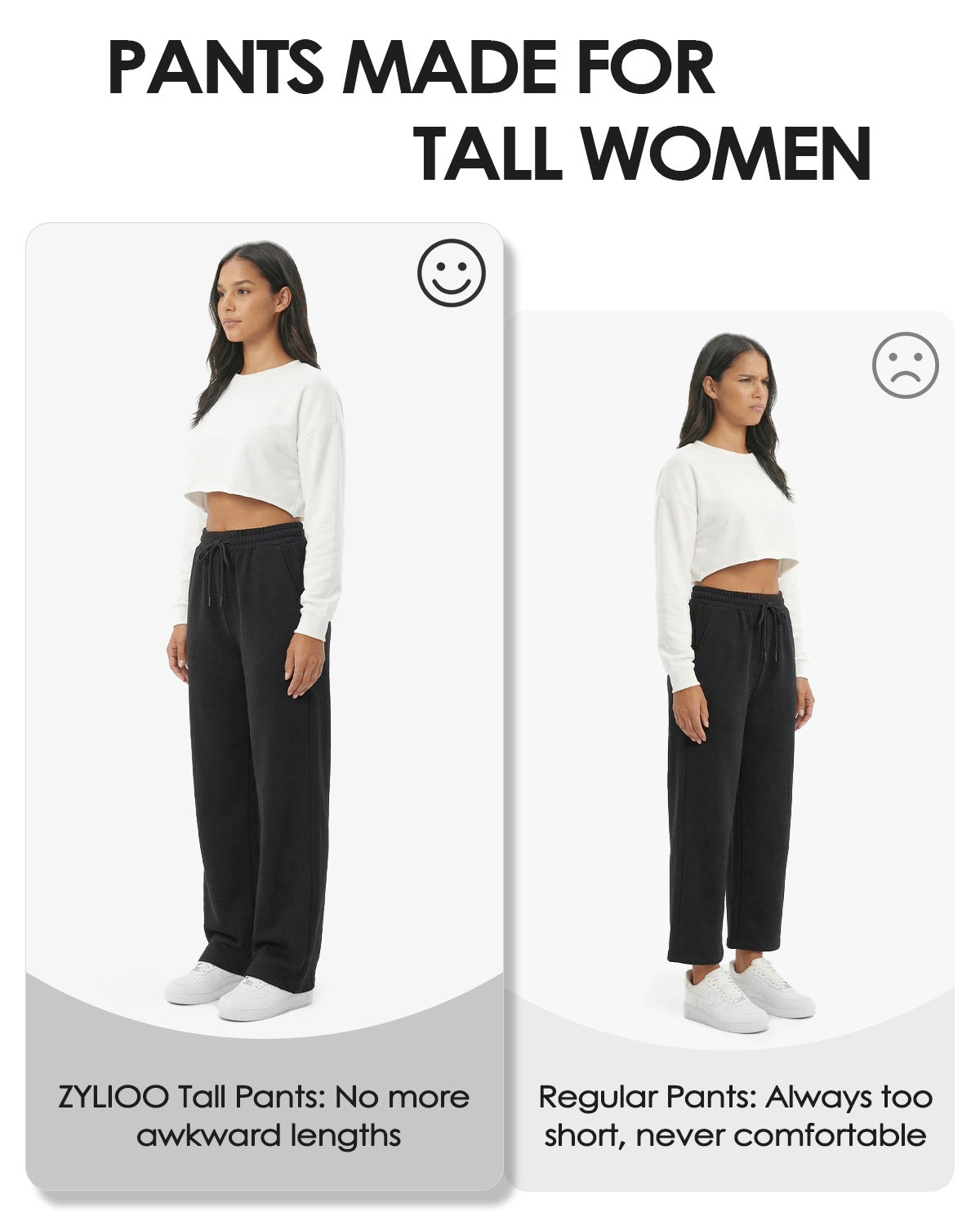 Tall Women's Wide Leg Sweatpants with Pockets