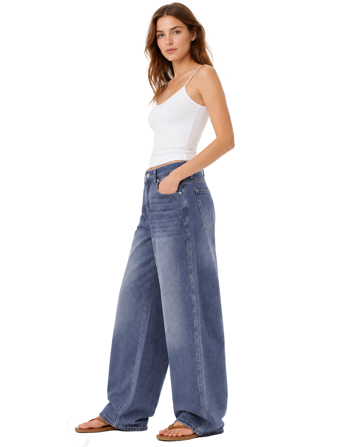 Tall Women's Barrel Leg Jeans 32/34 Inseam
