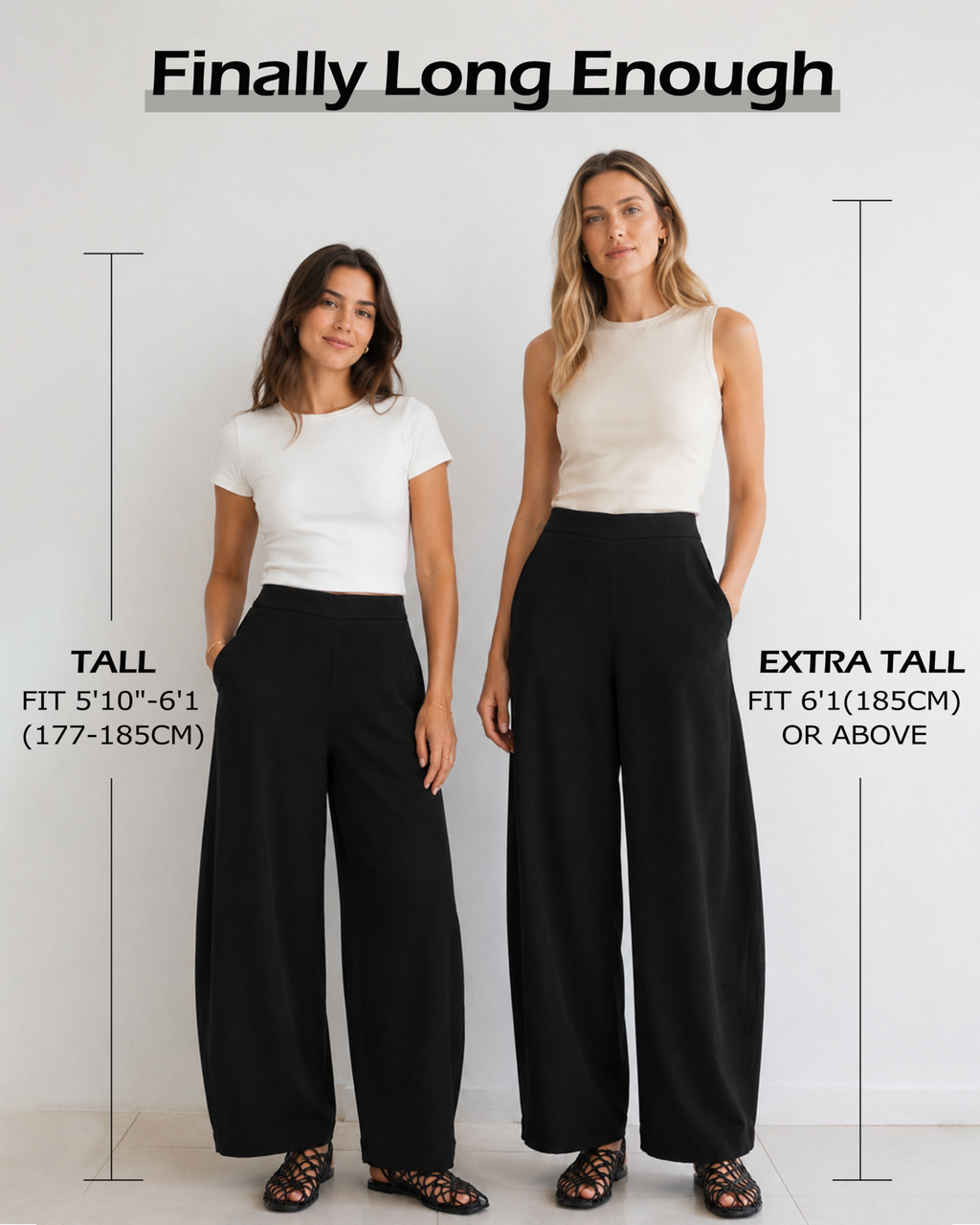 Tall Women's Cotton Stretch Barrel Leg Pants