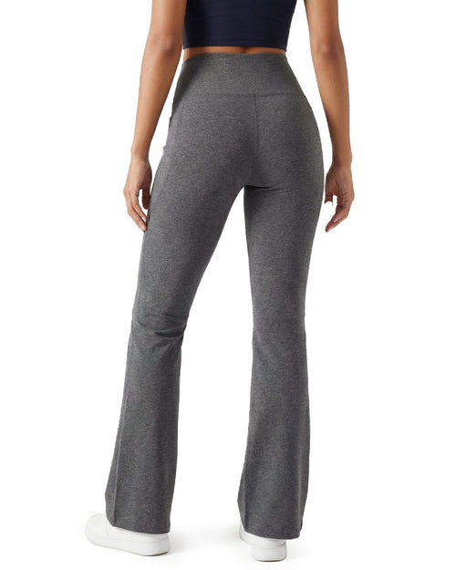 Tall Women's Cotton Flare Leggings with Side Pocket