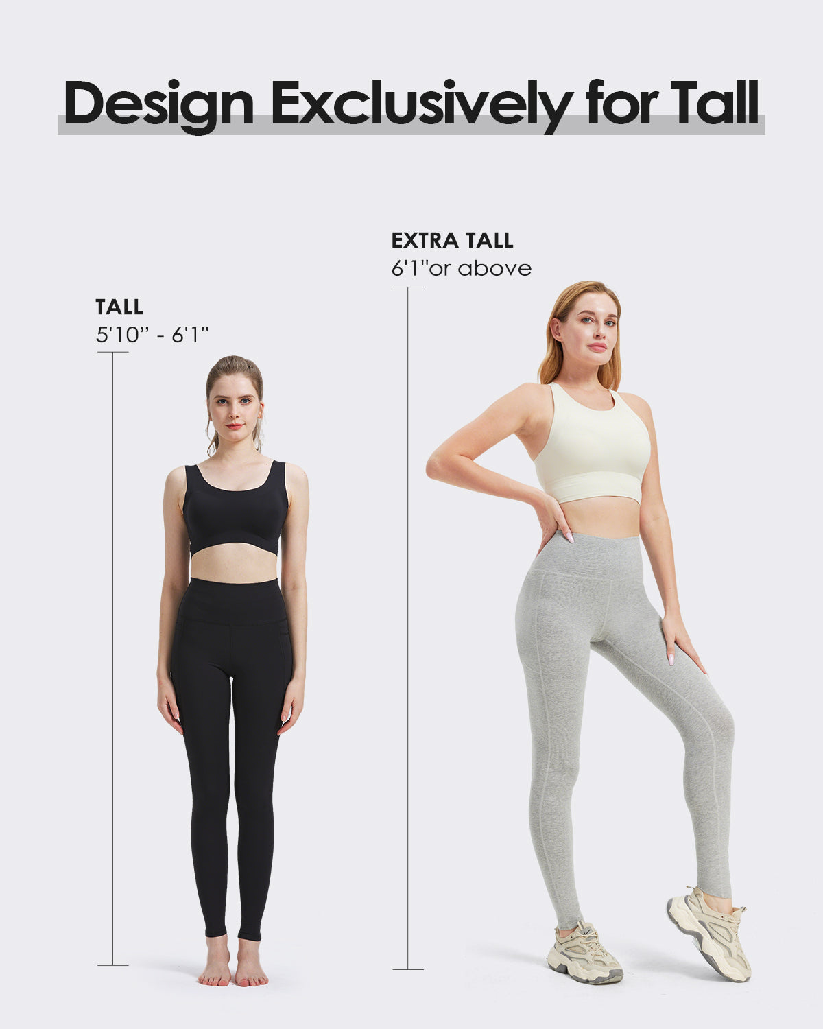 Tall Women's Cotton Leggings with Side Pockets
