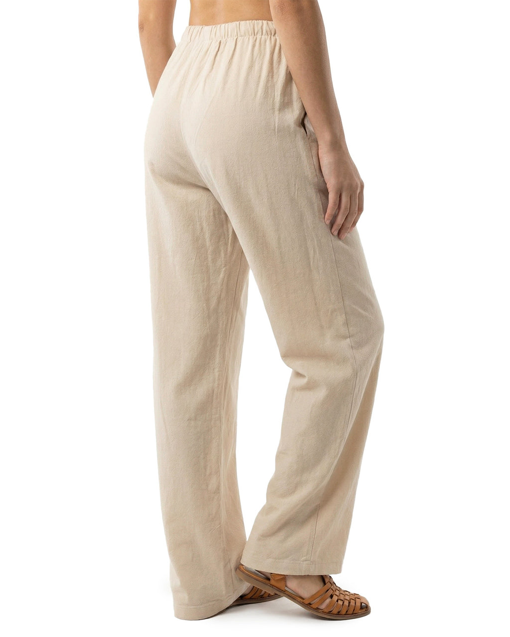 Tall Women's Drawstring Straight Leg Linen Pants