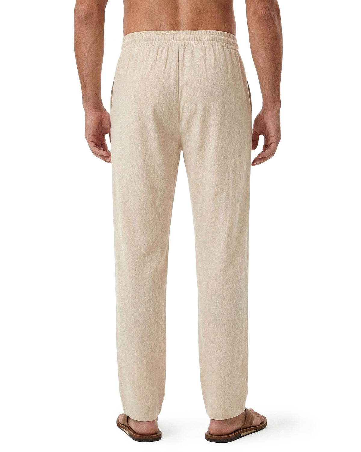 Tall Men's Linen Pants Straight Leg Relaxed Fit