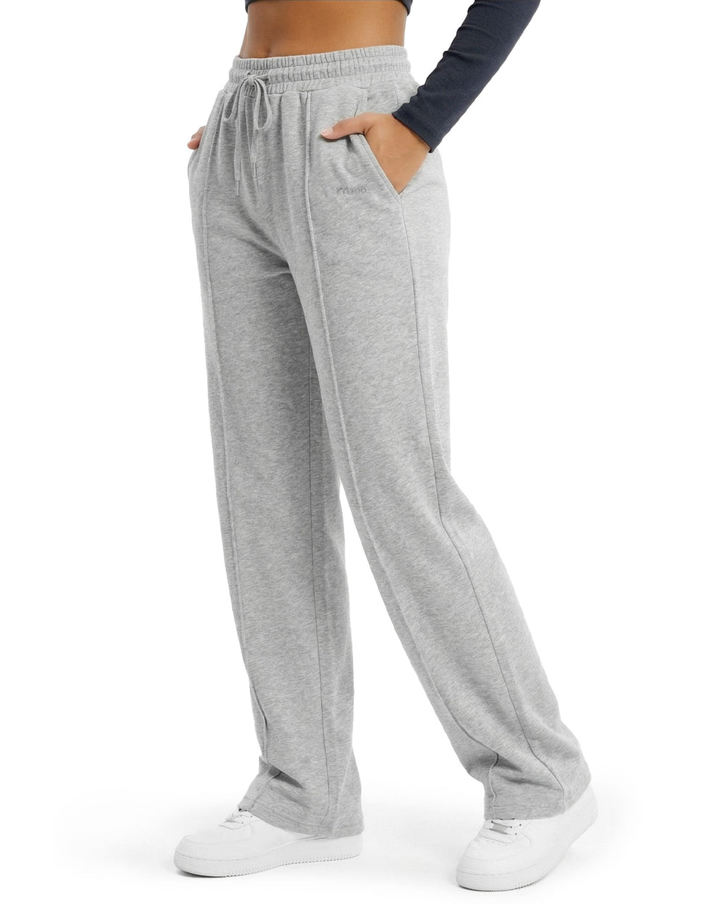 Tall Women's Wide Leg Sweatpants with Front Seam