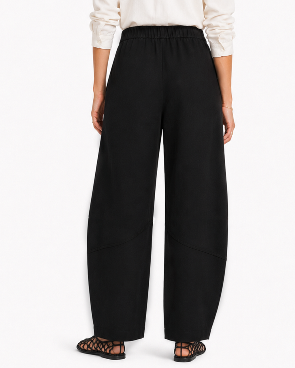 Tall Women's Cotton Stretch Barrel Leg Pants