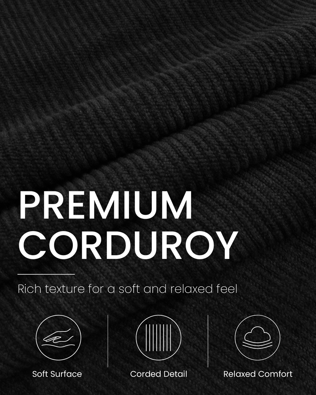 Tall Men's Corduroy Pants Straight Leg with Drawstring Waist