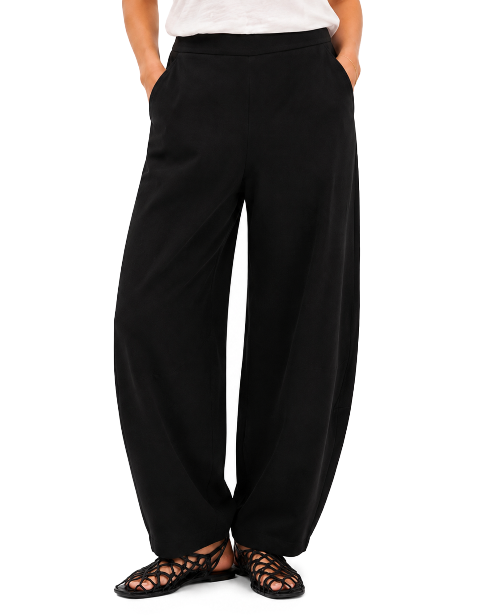 Tall Women's Cotton Stretch Barrel Leg Pants