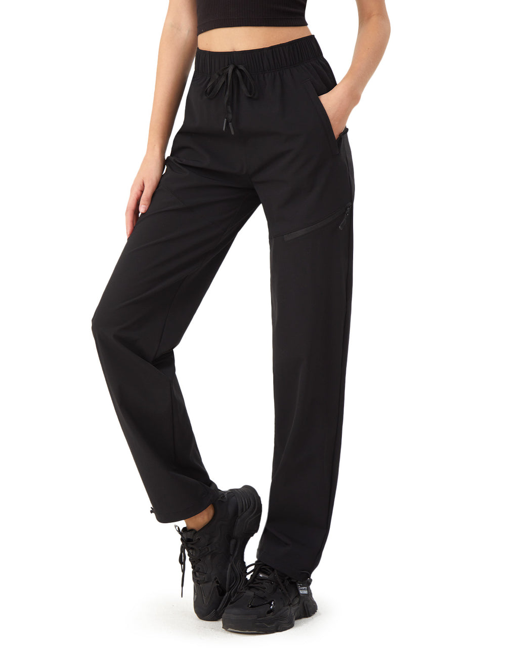 Tall Women's Quick Dry Hiking Pants with Zipper Pockets