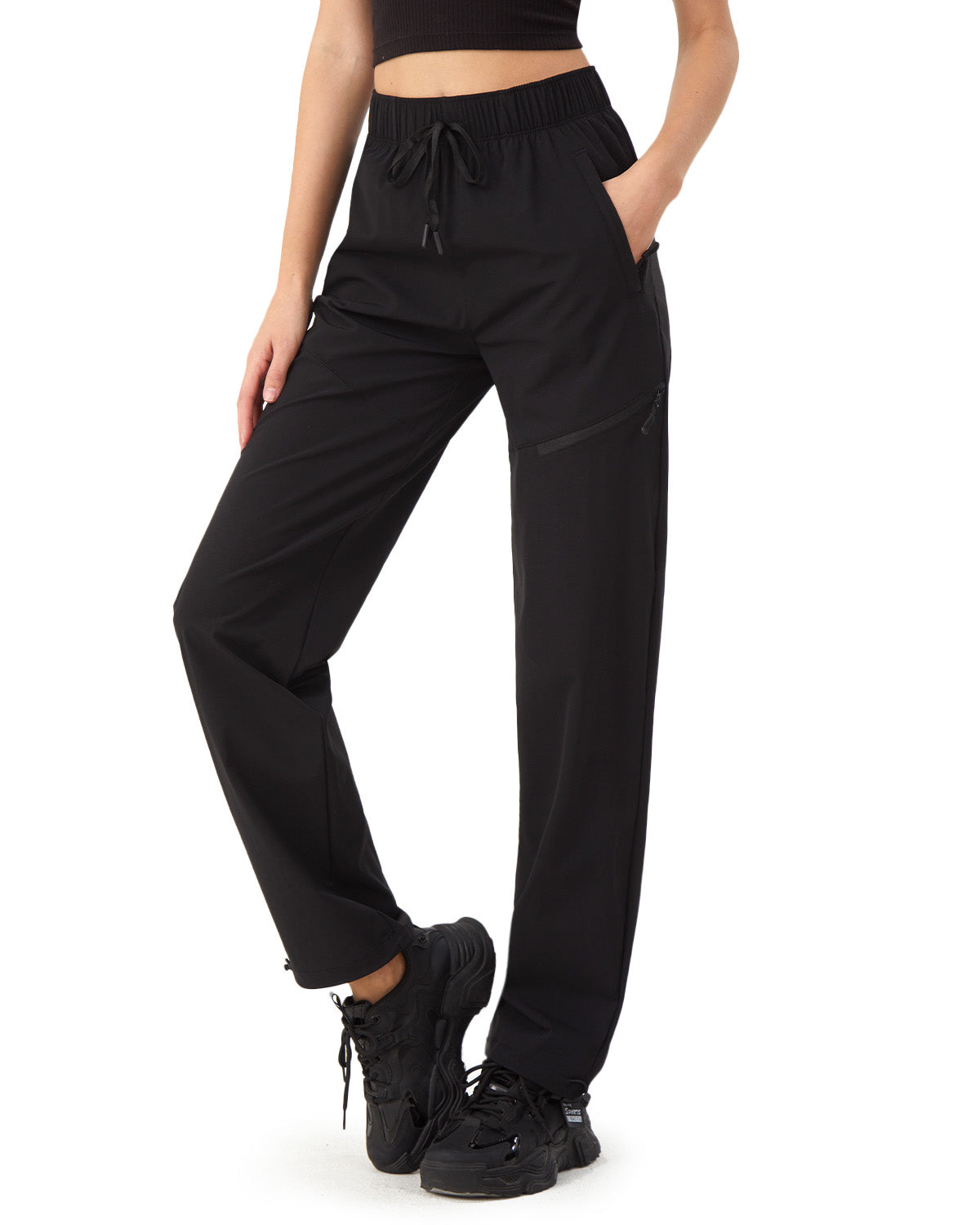 Tall Women's Quick Dry Hiking Pants with Zipper Pockets