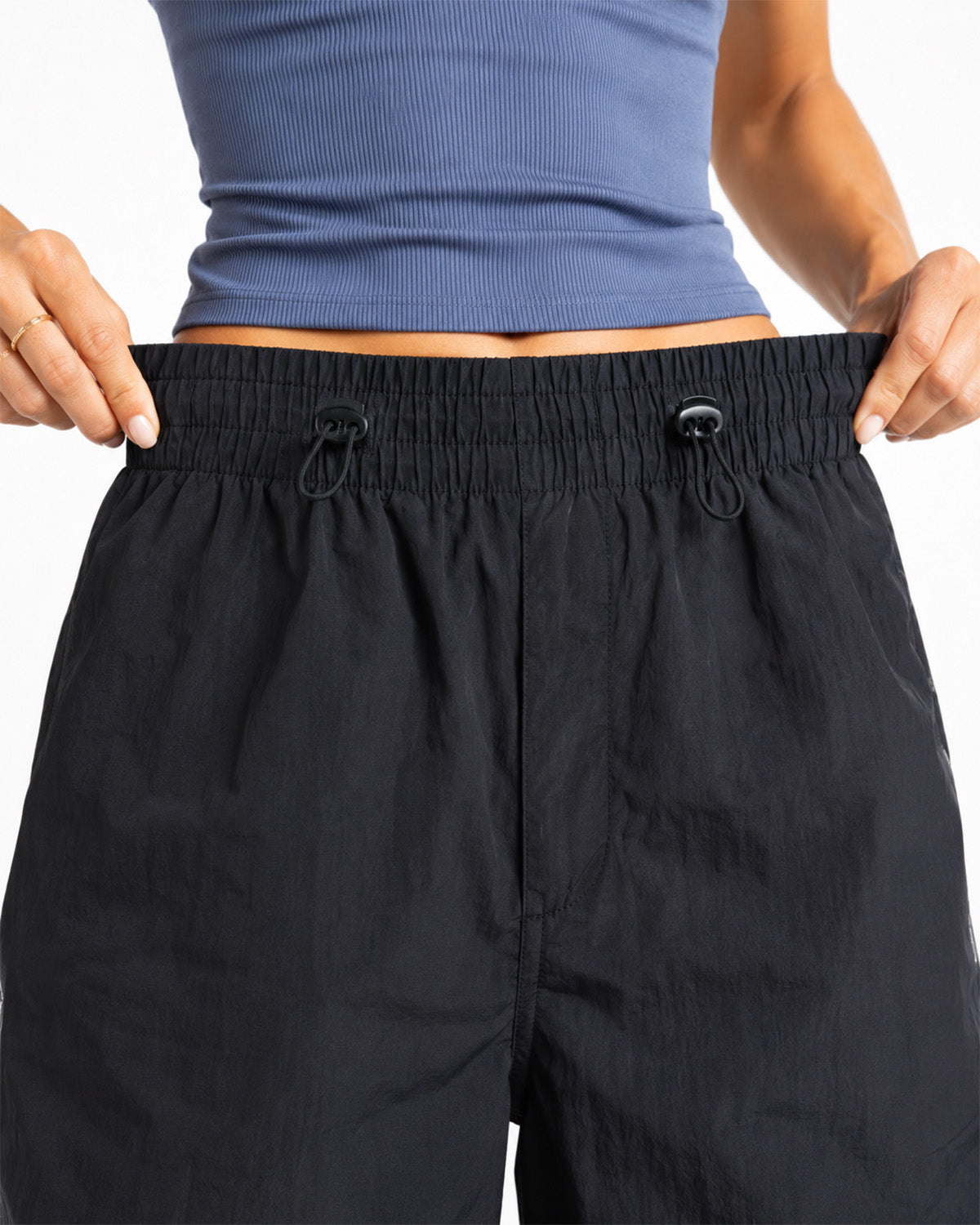 Tall Women's Baggy Parachute Pants with Adjustable Hem
