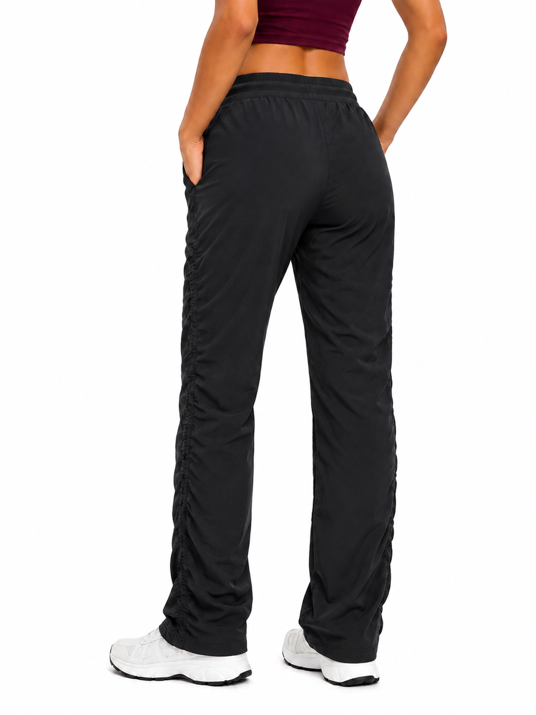 Tall Women's Quick Dry Ruched Hiking Joggers with Pockets