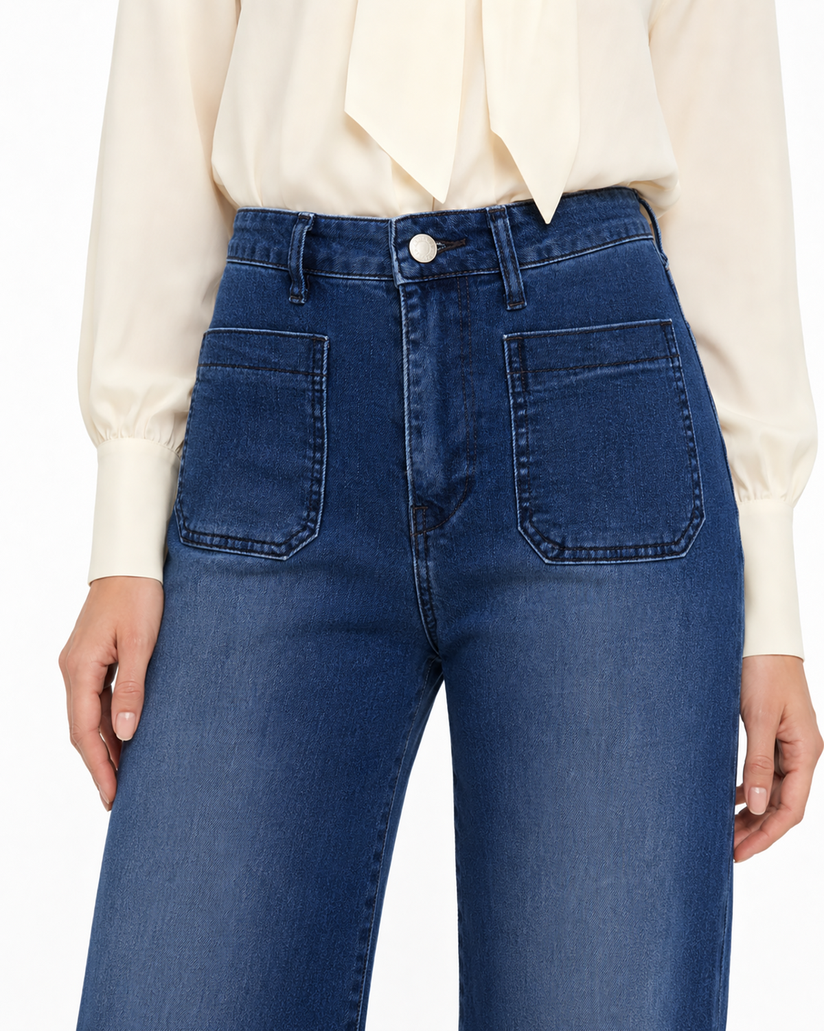 Tall Women's High Waist Wide Leg Jeans 32/34 Inseam