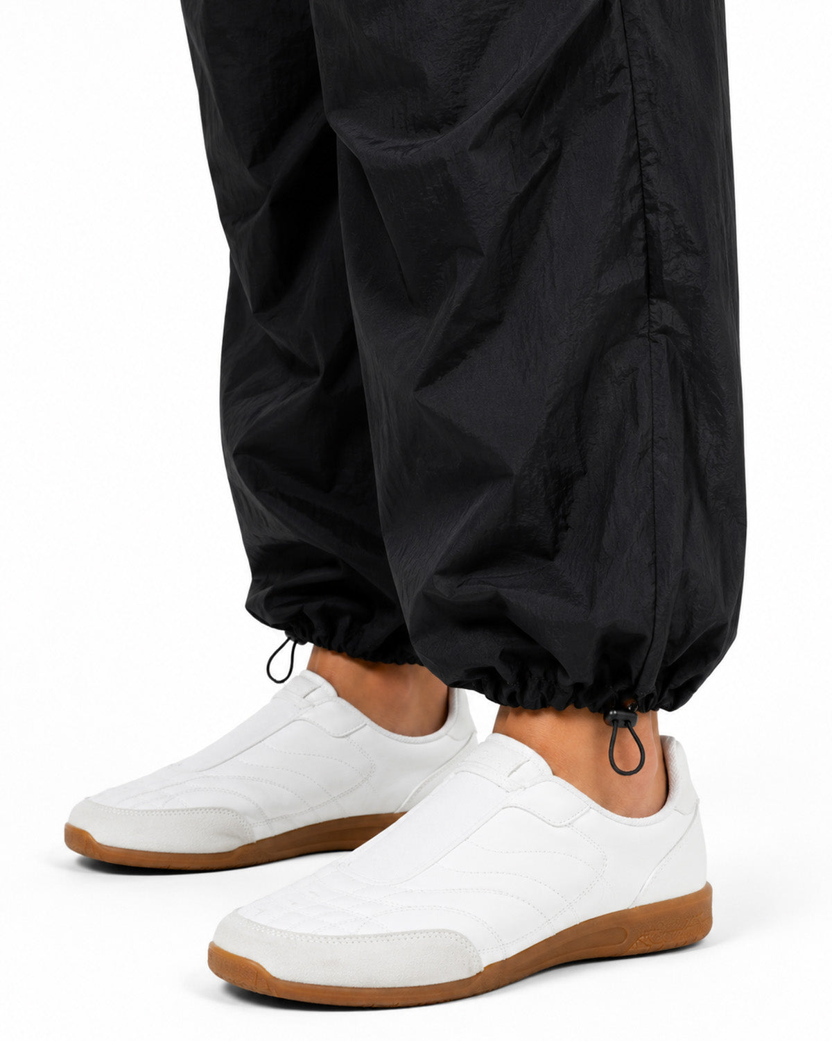 Tall Women's Baggy Parachute Pants with Adjustable Hem