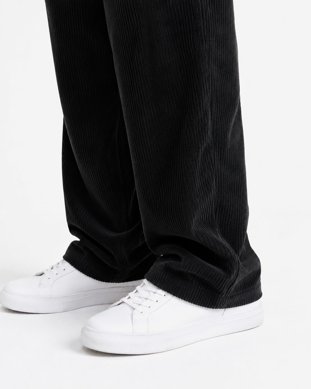 Tall Men's Corduroy Pants Straight Leg with Drawstring Waist