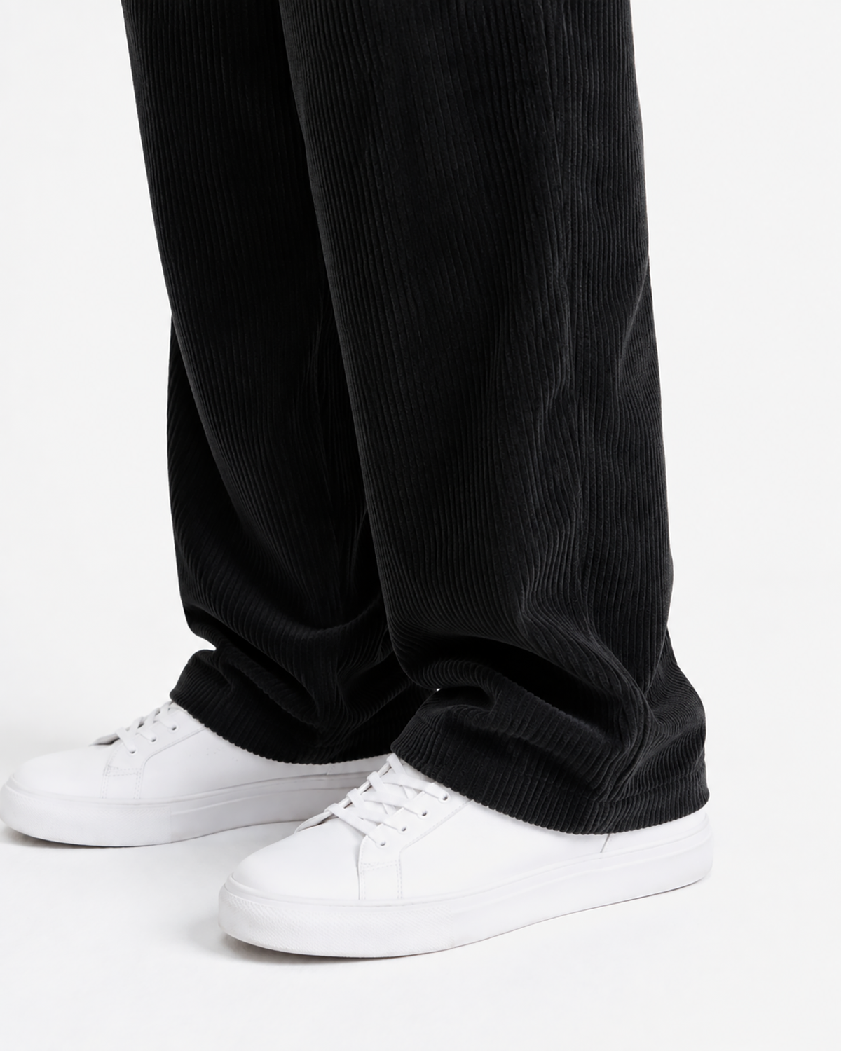 Tall Men's Corduroy Pants Straight Leg with Drawstring Waist