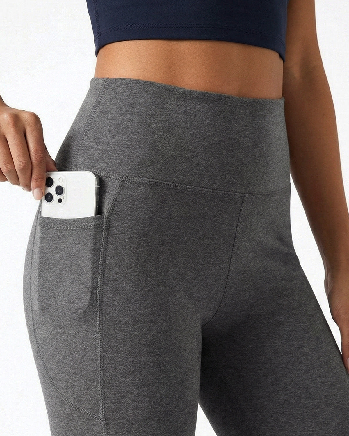 Tall Women's Cotton Flare Leggings with Side Pocket