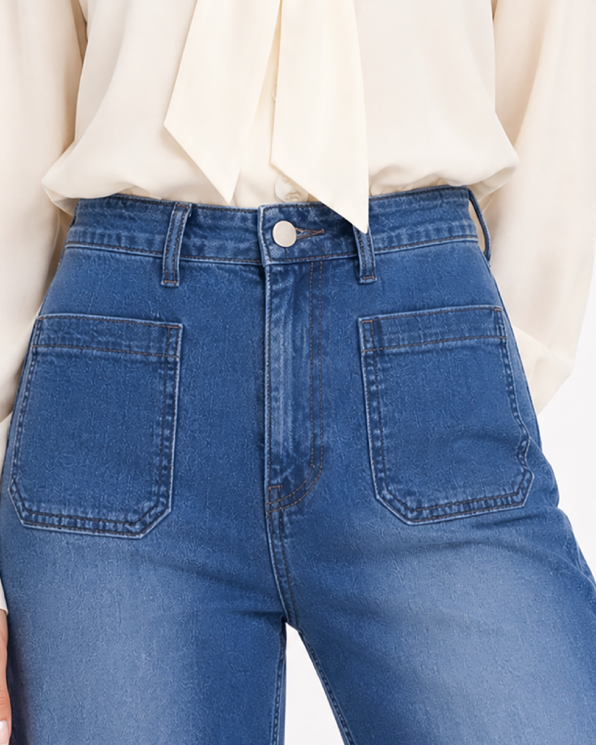 Tall Women's High Waist Wide Leg Jeans 32/34 Inseam