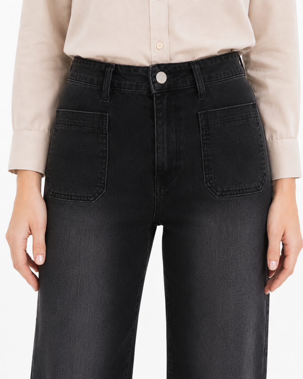 Tall Women's High Waist Wide Leg Jeans 32/34 Inseam